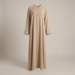 عباية بيج مطرزة